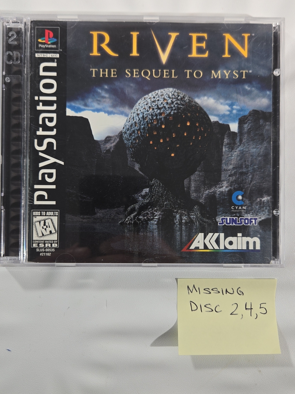 Riven: The Sequel to Myst — PlayStation (Acclaim)